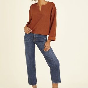 UO Jax Inside Out Notch Neck Top